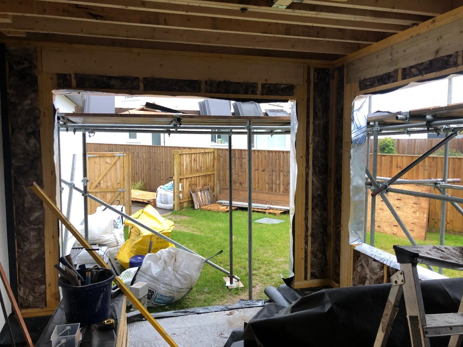 Inside the timber structure