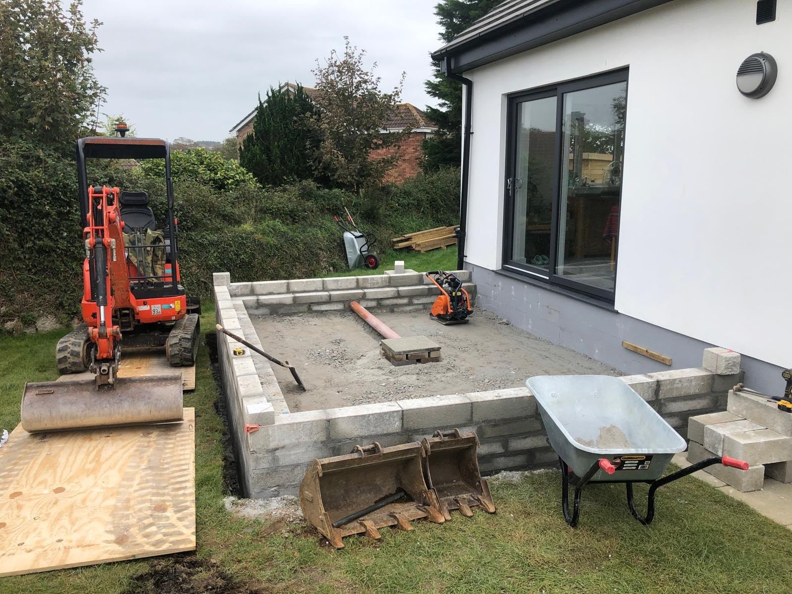 Extension foundations and blockwork by ABS Cornwall