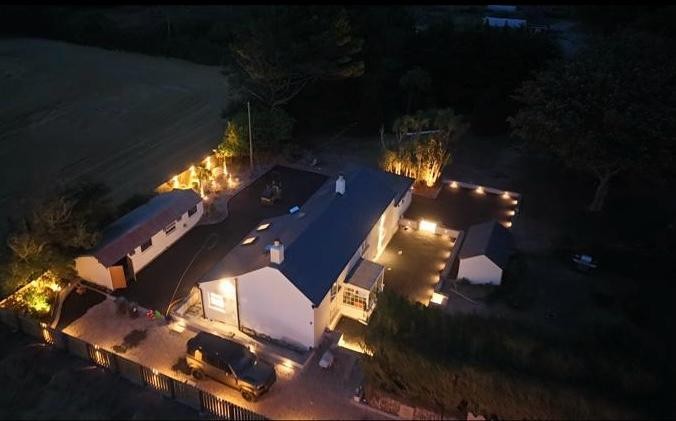 Evening aerial view