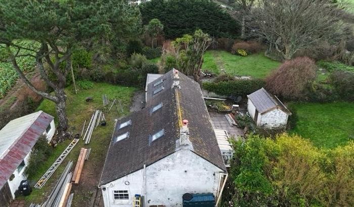 Aerial view during refurbishment