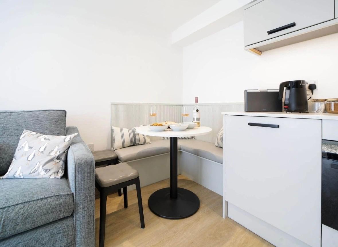 Dining nook and kitchenette